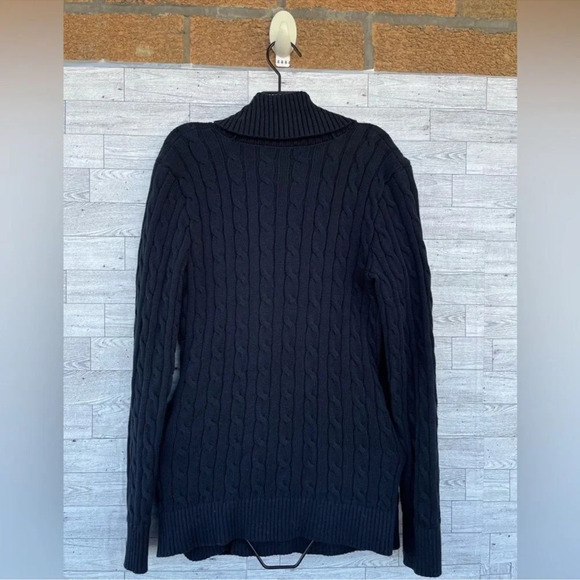 RALPH LAUREN BLACK LABEL
Cable-Knit Buckle-Trim Sweater Large - Picture 10 of 10